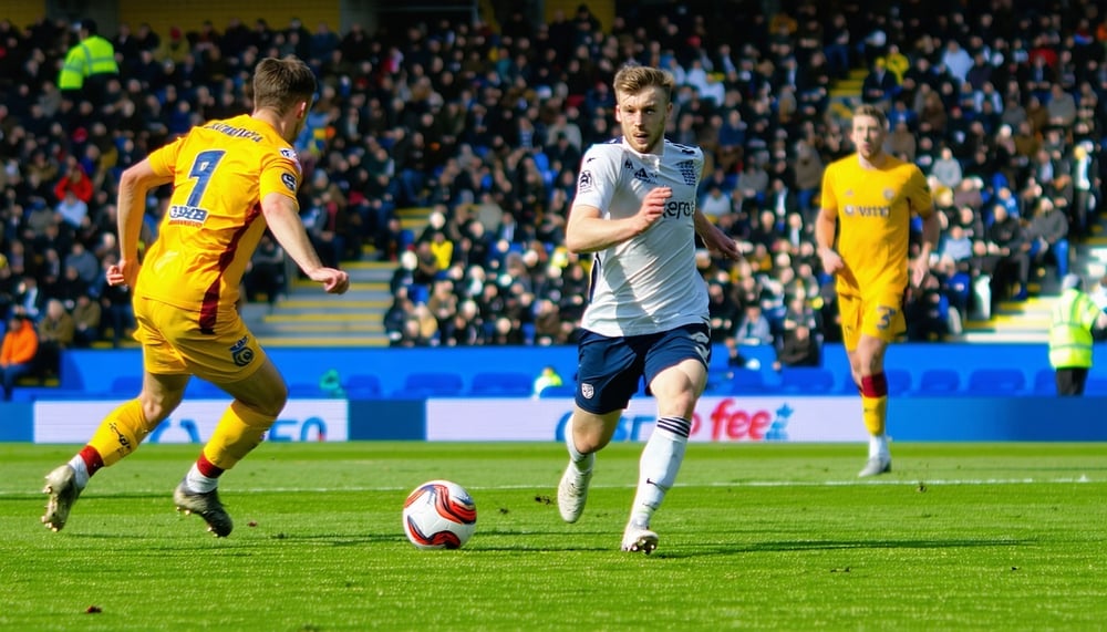 Football match in action